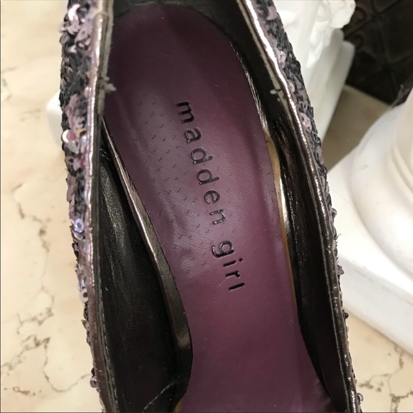 MADDEN GIRL SILVER SEXY SPIKED SHOES - Picture 6 of 13